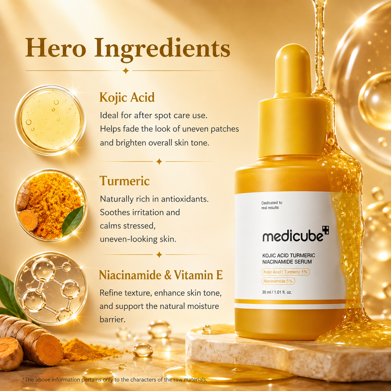 Medicube Kojic Acid Turmeric Serum – Brightening & Soothing Facial Serum💛