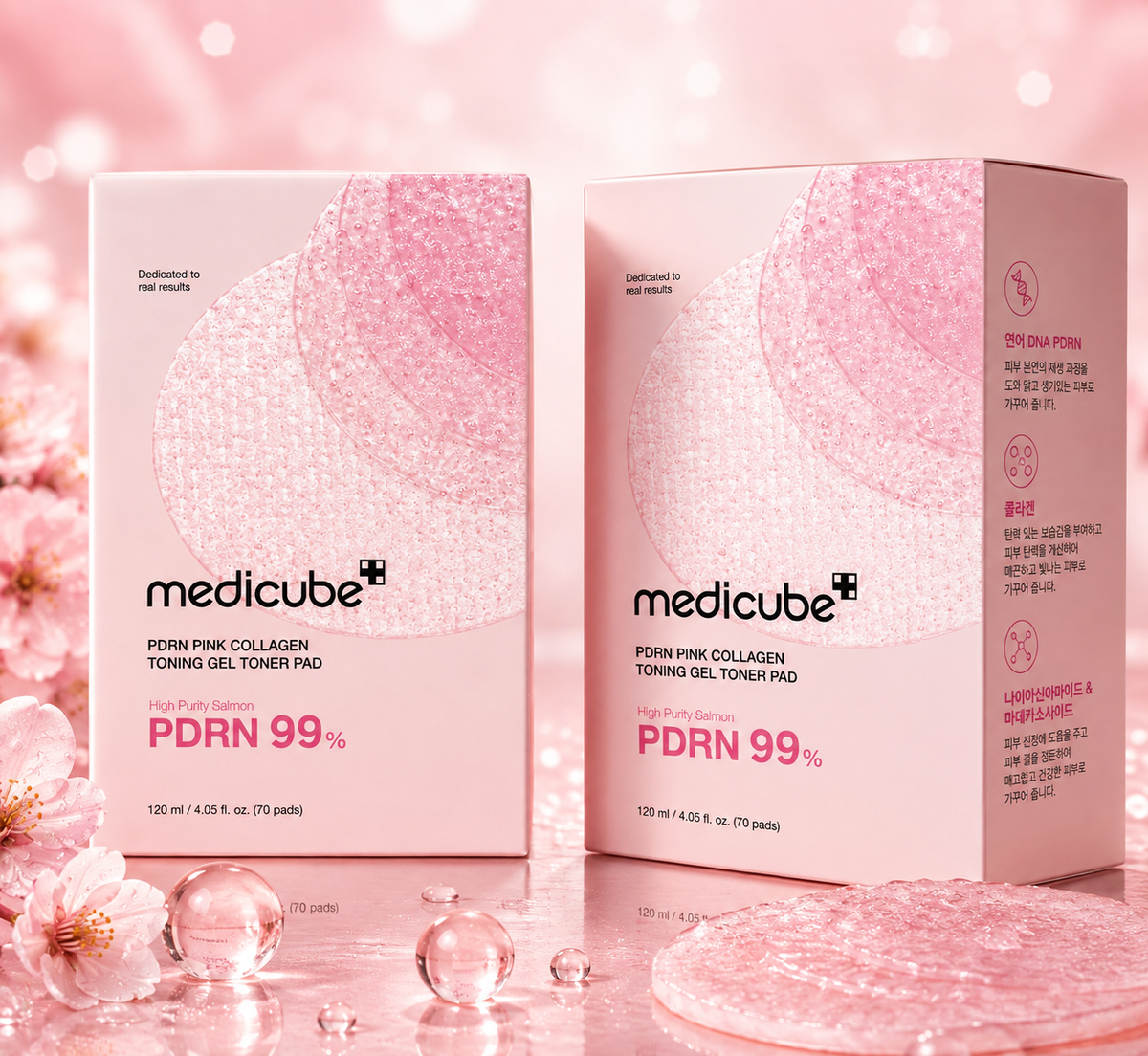 Medicube PDRN Pink Collagen Toner Pads – 70 PCS 💗