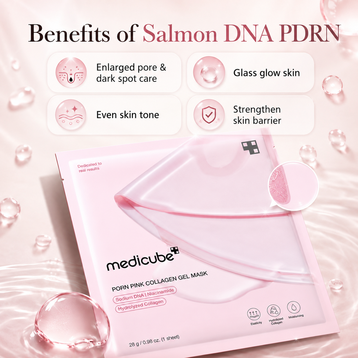 Jelly Sheet Gel Mask – Glass Skin Glow Pack of 4💗