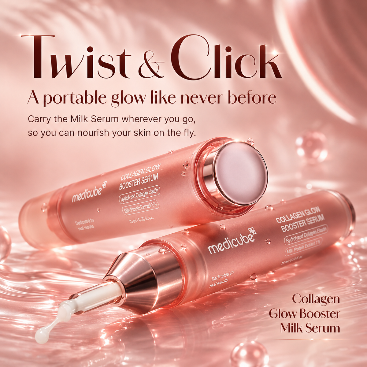 Medicube Collagen Glow Booster Milk Serum – Glass Skin Glow 💗